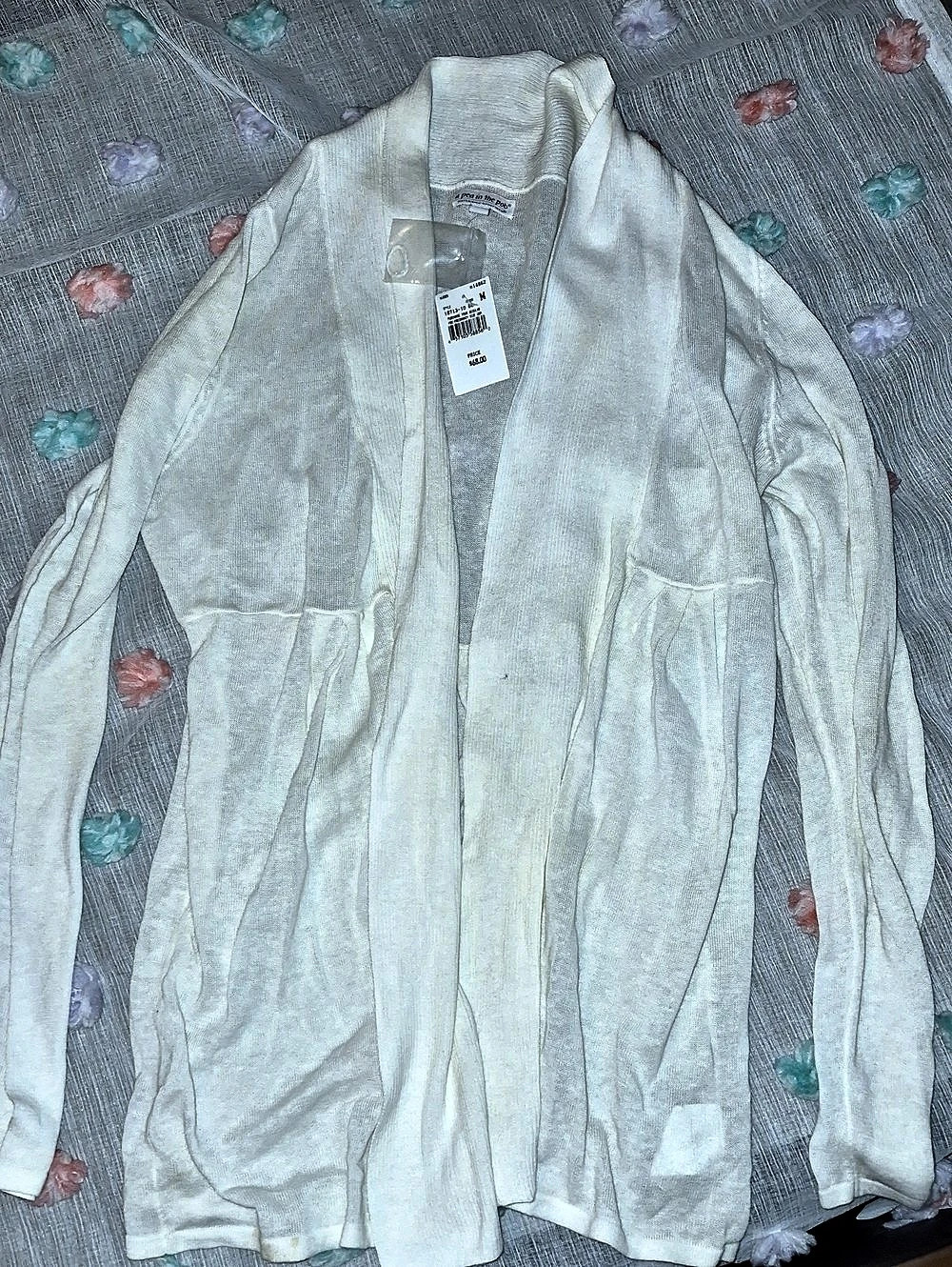 Linen And Cotton 50% Cardigan in White Very Soft Material